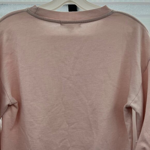 Treasure & Bond Sweatshirt Women's Size XS Pink Long Puff Sleeve Lightweight - Picture 6 of 9